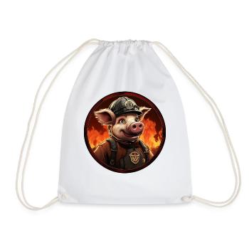 Cochon de pompiers - Sac de sport léger - blanc - Devant