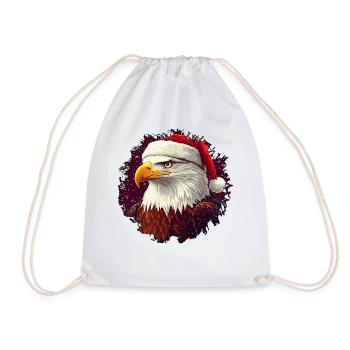 Christmas Eagle - Drawstring Bag - white - Front