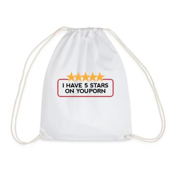 Je ai cinq étoiles sur YouPorn! - Sac de sport léger - blanc - Devant