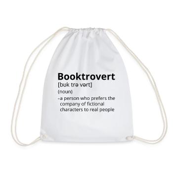 Booktrovert Definition Description - Sac de sport léger - blanc - Devant
