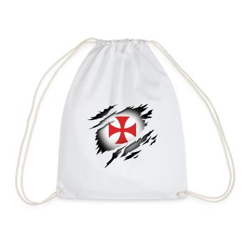 Knights Templar at heart - Drawstring Bag - white - Front