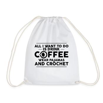 Tout ce que je veux, c’est boire du café 3 - Sac de sport léger - blanc - Devant