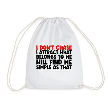 Je ne cours pas après, j’attire ce qui m’appartient - Sac de sport léger - blanc - Devant
