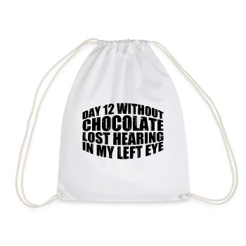 Jour 12 Sans chocolat, perte de l’ouïe 12 - Sac de sport léger - blanc - Devant
