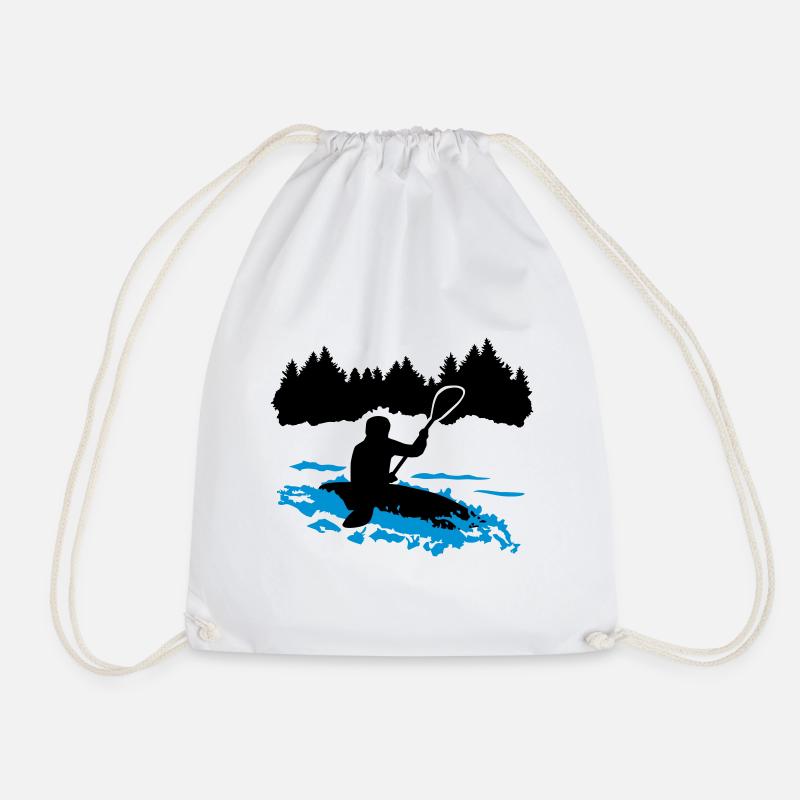Kayaking, kayaking - Drawstring Bag - white