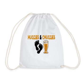 Huggies and Chuggies 15 - Drawstring Bag - white - Front