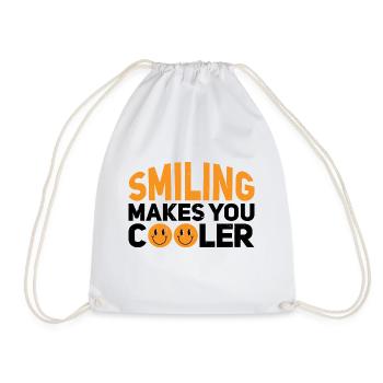 Smiling Makes You Cooler - Turnbeutel - Weiß - Vorne