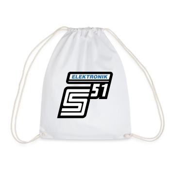 Simson S51 Electronics Emblem (Colors Changeable) - Drawstring Bag - white - Front