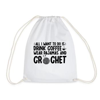 Tout ce que je veux, c’est boire du café - Sac de sport léger - blanc - Devant