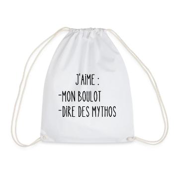 j'aime mon boulot - Sac de sport léger - blanc - Devant