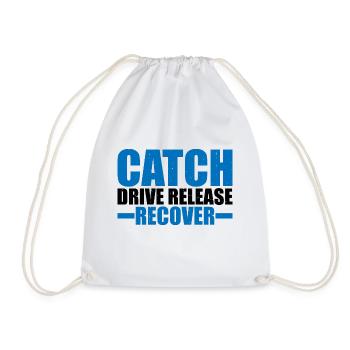 Catch Drive Release Recover 9 - Drawstring Bag - white - Front