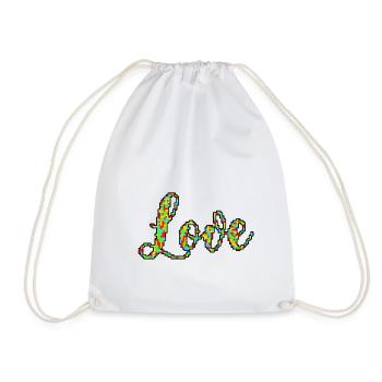 L’amour rétro dans le design pixel - Sac de sport léger - blanc - Devant
