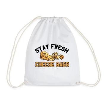 Stay Fresh Cheese Bags 17 - Drawstring Bag - white - Front