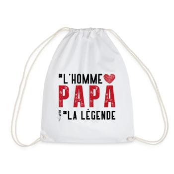 papa l'homme, le mythe, la légende - Sac de sport léger - blanc - Devant