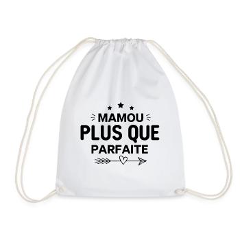 Mamou plus que parfaite - idée cadeau maman - Sac de sport léger - blanc - Devant