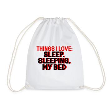 Choses que j’aime, Dormir dans mon lit 2 - Sac de sport léger - blanc - Devant
