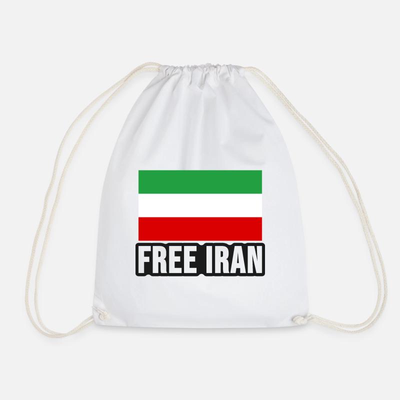 free Iran - Drawstring Bag - white
