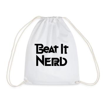 Beat it Nerd 9 - Turnbeutel - Weiß - Vorne