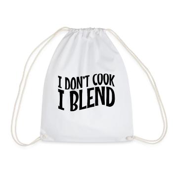I Don't Cook I Blend 3 - Drawstring Bag - white - Front