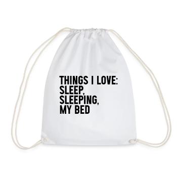 Choses que j’aime, dormir dans mon lit 3 - Sac de sport léger - blanc - Devant