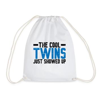 The Cool Twins Just Showed Up 15 - Drawstring Bag - white - Front
