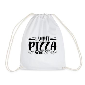 Je veux de la pizza, pas votre opinion 4 - Sac de sport léger - blanc - Devant