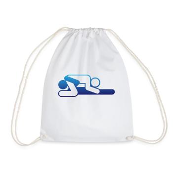 Un couple dans la position 69 - Sac de sport léger - blanc - Devant
