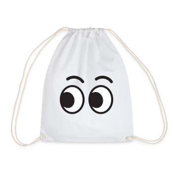 Eyes Funny Funny Gift Idea - Drawstring Bag - white - Front