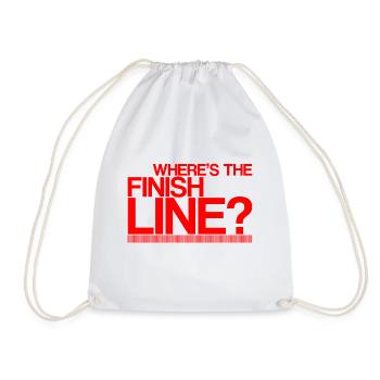 Where's The Finish Line 2 - Drawstring Bag - white - Front