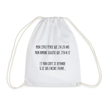 mon corps se demande si je suis encore vivant - Sac de sport léger - blanc - Devant