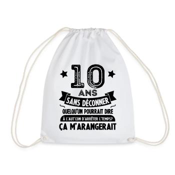 10 ans anniversaire 10 anniversaire cadeau 10 ans - Sac de sport léger - blanc - Devant