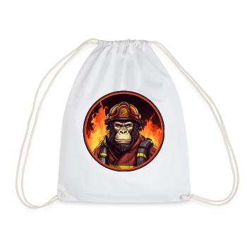 Monkey Fire Brigade - Drawstring Bag - white - Front
