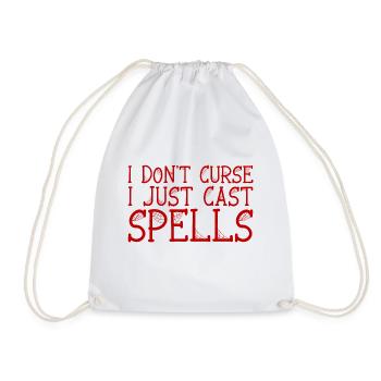 I Don't Curse, I Just Cast Spells 4 - Drawstring Bag - white - Front