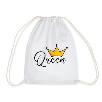 Reine avec couronne - Sac de sport léger - blanc - Devant