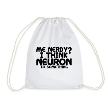 Moi Nerdy, je pense neurone à quelque chose 4 - Sac de sport léger - blanc - Devant