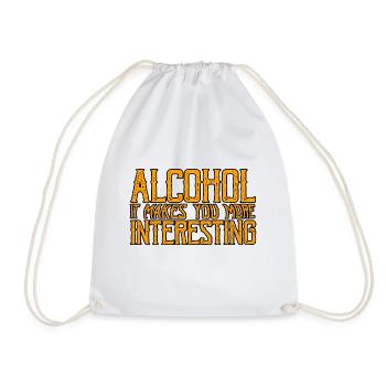 L'alcool, ça vous rend plus intéressant 3 - Sac de sport léger - blanc - Devant