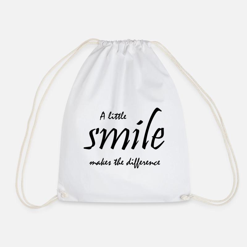 A little smile makes the difference - Turnbeutel - Weiß