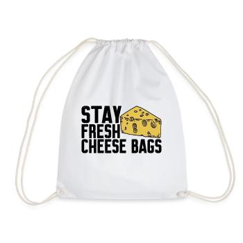 Stay Fresh Cheese Bags 18 - Drawstring Bag - white - Front