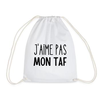 j'aime pas mon taf - Sac de sport léger - blanc - Devant
