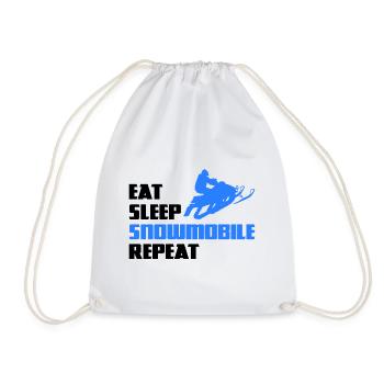 Snowmobile snowmobile snowmobile - Drawstring Bag - white - Front