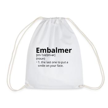 Embalmer Definition Description - Drawstring Bag - white - Front