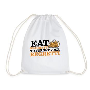 Eat Spaghetti To Forgetti Your Regretti 10 - Turnbeutel - Weiß - Vorne