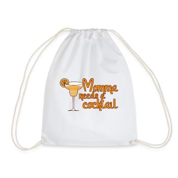 Momma Needs A Cocktail - Turnbeutel - Weiß - Vorne
