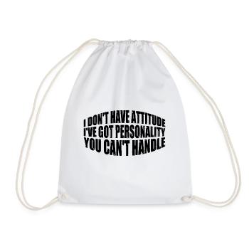 Je n’ai pas d’attitude 8 - Sac de sport léger - blanc - Devant