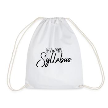 Comme je l’ai dit, c’est dans le syllabus 2 - Sac de sport léger - blanc - Devant