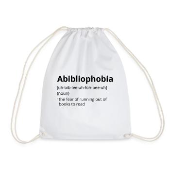 Abibliophobia Definition Description - Sac de sport léger - blanc - Devant