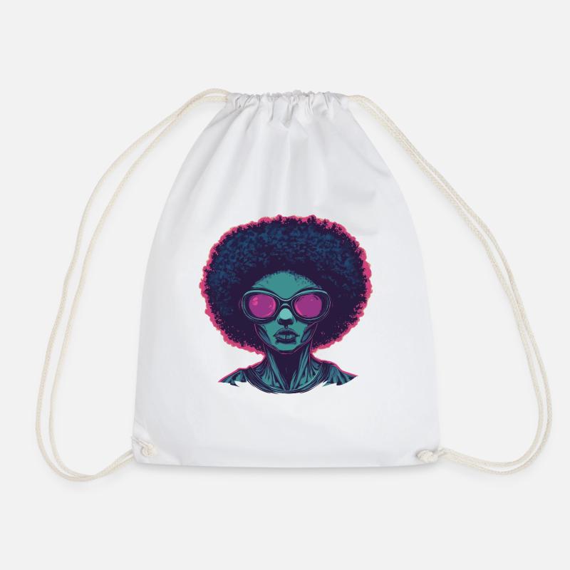 Disco - Drawstring Bag - white