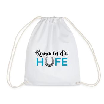 Komm in die Hufe - Turnbeutel - Weiß - Vorne
