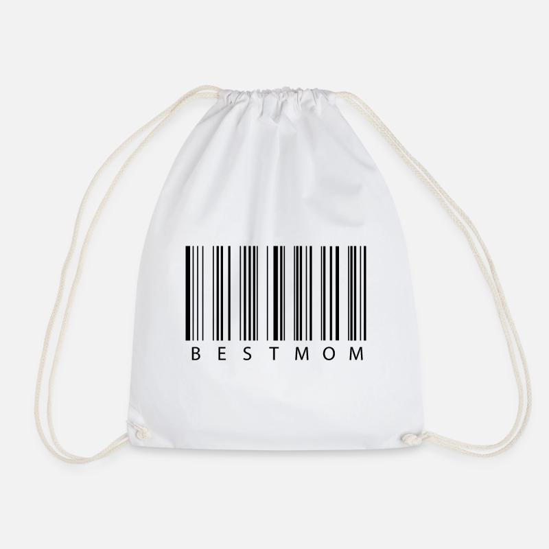 Bestmom Barcode - beste Mama - Turnbeutel - Weiß