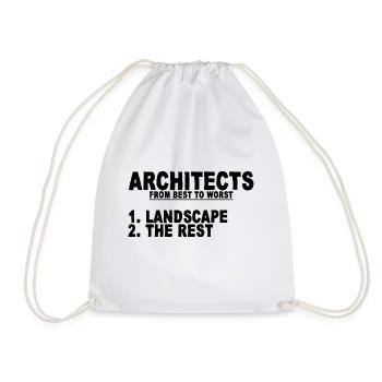 Architects From Best To Worst 1. Landscape - Turnbeutel - Weiß - Vorne